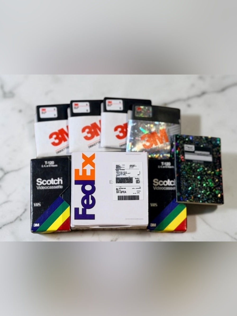 ZURU Mini Brands | Retro Tech Bundle | VHS Floppy Disks FedEx | Collectibles